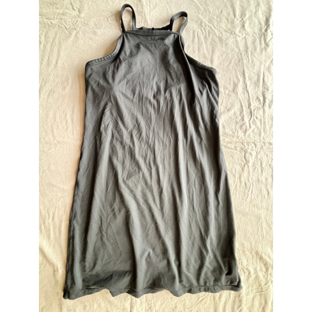 Prana Black High Neck Mini Dress Macrame Back Shelf Bra Activewear Small